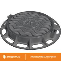 Люк чугунный канализационный КТ-5 4-х ушковый ГОСТ 3634-99 С250