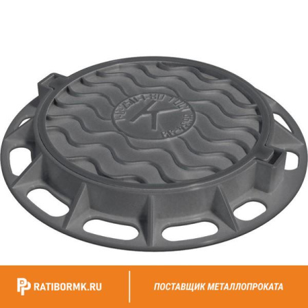 Люк чугунный канализационный КТ-5 4-х ушковый ГОСТ 3634-99 С250