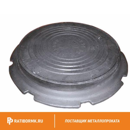 Люк чугунный канализационный Т-2 тяжелый с запорным устройством С250