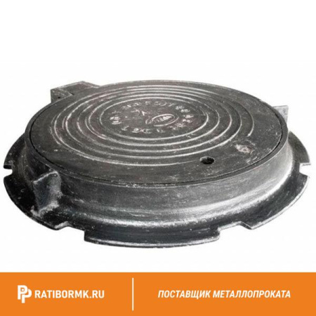 Люк чугунный канализационный тяжёлый тип "Т" С250