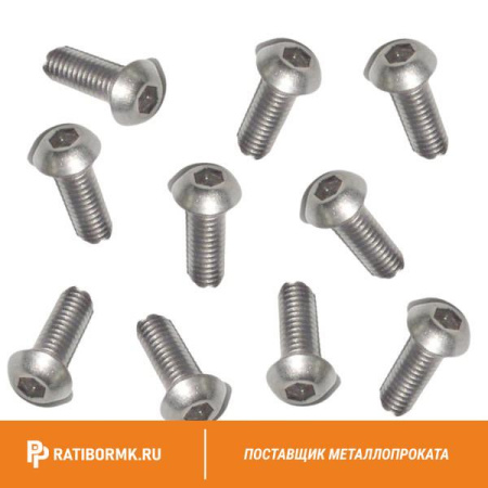 Винт нержавеющий М12х16 мм А4 DIN 7991