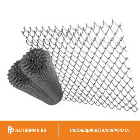 Сетка Рабица оцинкованная 35х35х2,5 мм в рулоне 1,5х10 м